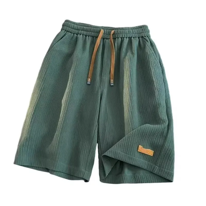 2025 nouveau glace soie Qui sec course sport orts hommes été ample grande taille respirant cinq parties pantalon jeunesse vêtements actifs