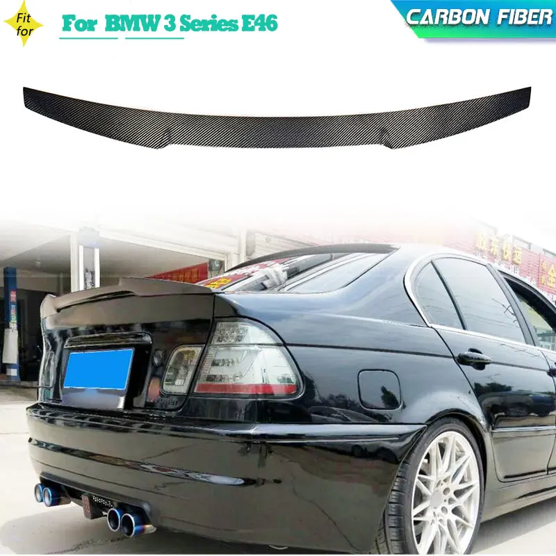 Carbon Fiber Car Rear Trunk  Spoiler Wings for BMW 3 Series E46 Sedan 4-Door 1998-2005 Rear Spoiler Boot Lid Wing Lip US Stock