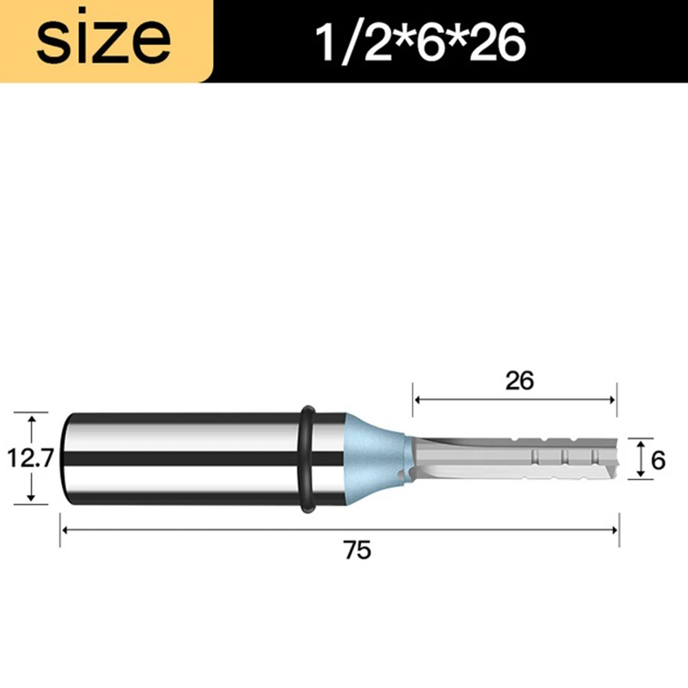 1/2 Shank 3 Flutes TCT Milling Cutter Carbide CNC Trimming Slot End Mill Router Bits Milling Machine Tools