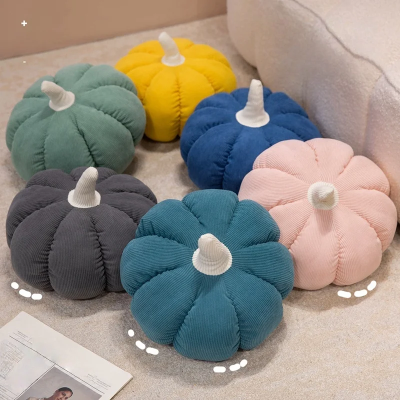 New Stuffed Pumpkin Pillow Colorful Cozy Fabrics Pumpkin Plush Toys Kawaii Home Decor Pretty Halloween Friends Gift