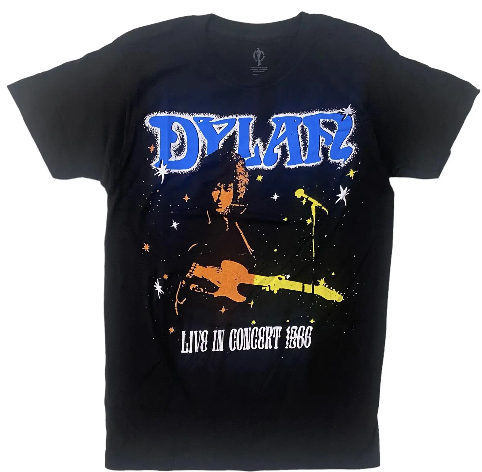 

Bob Dylan Men's Officially Licensed Live In Concert 1966 Retro Tee T-Shirt