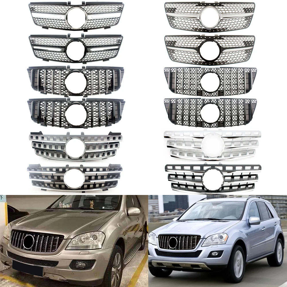 

Front Bumper Center Hood Grille Cover For Mercedes-Benz W164 ML-Class ML280 ML320 ML350 ML420 ML500 2006-2008 2009-2011