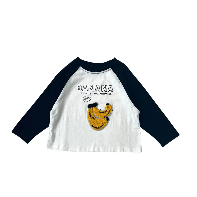 2024 Spring New Children Long Sleeve T Shirts Cute Cartoon Print Boys Girls Cotton T Shirt Tops Kids Tee Fashion Baby Clothes