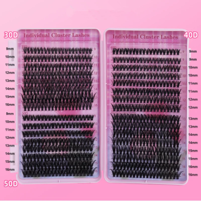 640 clusters of D-shaped grafting False eyelashes extended natural density fluffy appearance