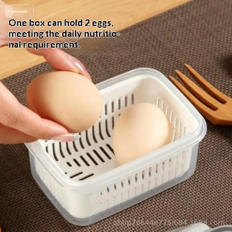 Portable Plastic Egg Storage Container With Anti Squeeze Design Airtight Lid For Picnic Camping Kitchen Use