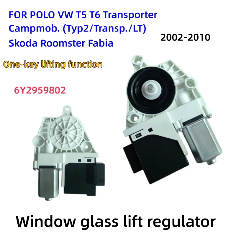 Raamregelaarmotor voor VW Transporter Polo Roomster Skoda Fabia 2002-2010 6Y1959801 6Y2959801 6Y2959802A 6Y0959811 6Y0959812