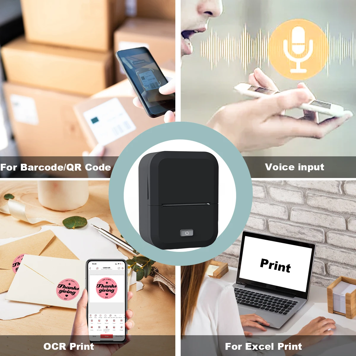 طابعة ملصقات Marklife B21 B1 X2 طابعة ملصقات حرارية بلوتوث طابعة ذاتية اللصق بدون حبر للهدايا/إبداعية ذاتية الصنع/وضع علامات #3