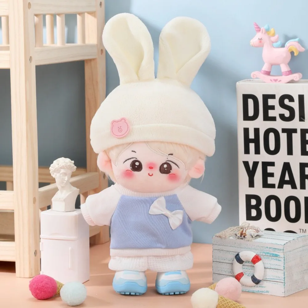 

Doll Costume Change Game 20CM Cotton Doll Clothes Dress up DIY Lovely Tops Pants Hat Suit Sweet Casual Doll Accessories Kids Toy