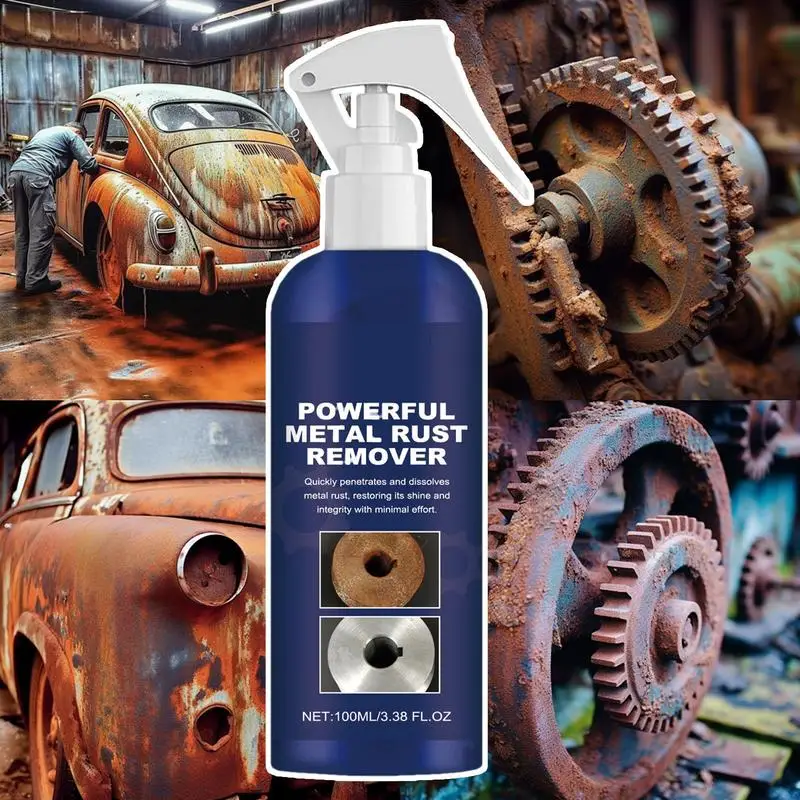 

100ml Metal Rust Remover Spray Universaal Car Anti-Rust Remover Liquid Cleani Derusting Spray Car Powerful Iron Powder Cleaner