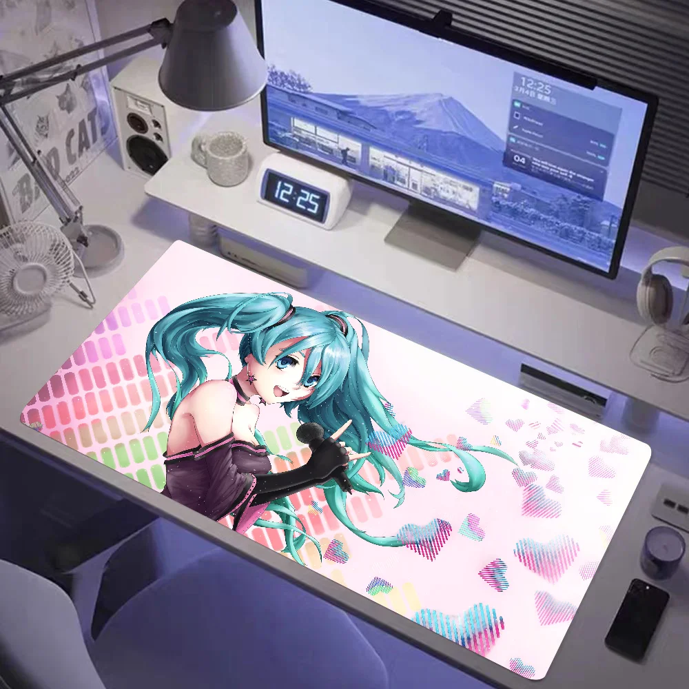 Anime H-Hatsune Miku Mousepad Large Gaming Mouse Pad LockEdge Thickened Computer Keyboard Table Desk Mat