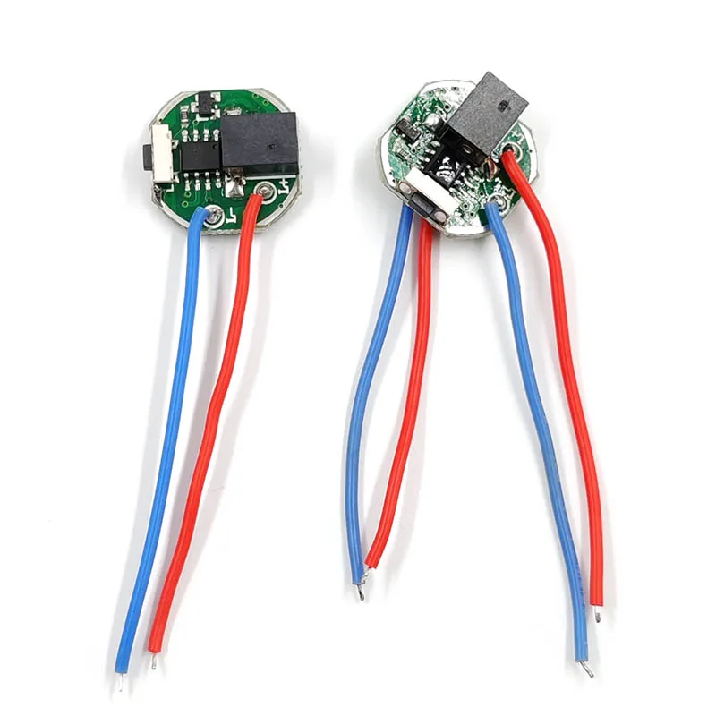 Double Light Source 2 Mode 5W LED Middle Side Press Switch With Charging Flashlight Driver Plate 20mm JYL6040
