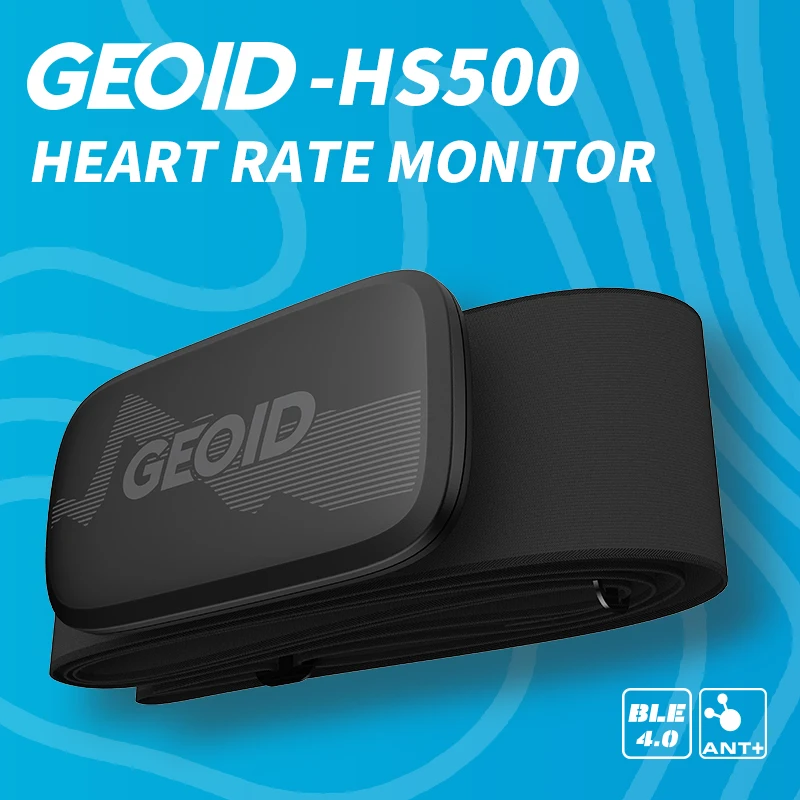 Geoid HS500 심박수 센서 모니터, 사이클링 컴퓨터, 무선 건강 피트니스, 가민용 가슴 심장 블루투스 ANT +