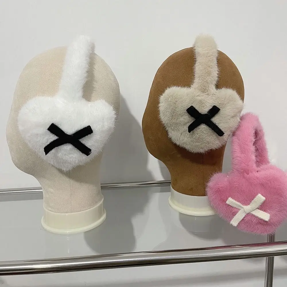 Earmuffs Kawaii Bow Nó para Mulheres e Meninas, Tampões de Coração Peluches Espessados, Capa de Ouvido Fofa, JK Fashion, Novo