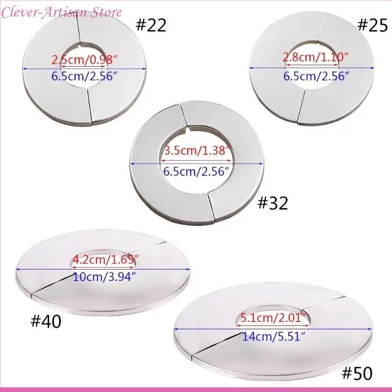 E06B สแตนเลสผนังแยกหน้าแปลน Snap-on Faucet Cover สำหรับห้องน้ำ