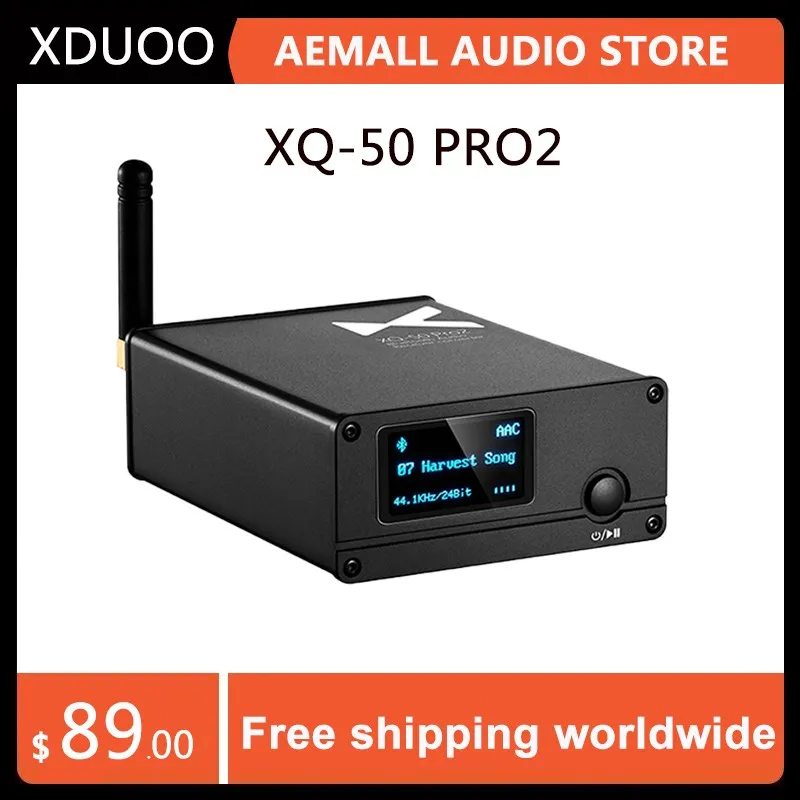 

XDUOO XQ-50 PRO2 Bluetooth Audio Receiver Converter QCC5125 Buletooth 5.1 DAC XQ-50 pro support PC USB DAC XQ-50 PRO