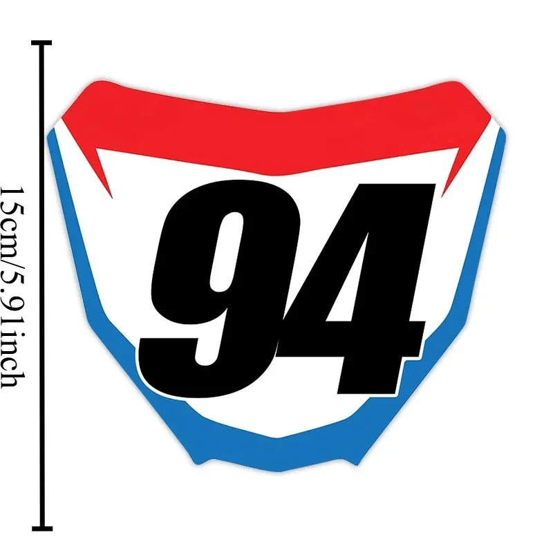 Racing Number Plate Vinyl Decals Waterproof Stickers Fit Motorcycle Fairing ATV Race Bike Modification Decor