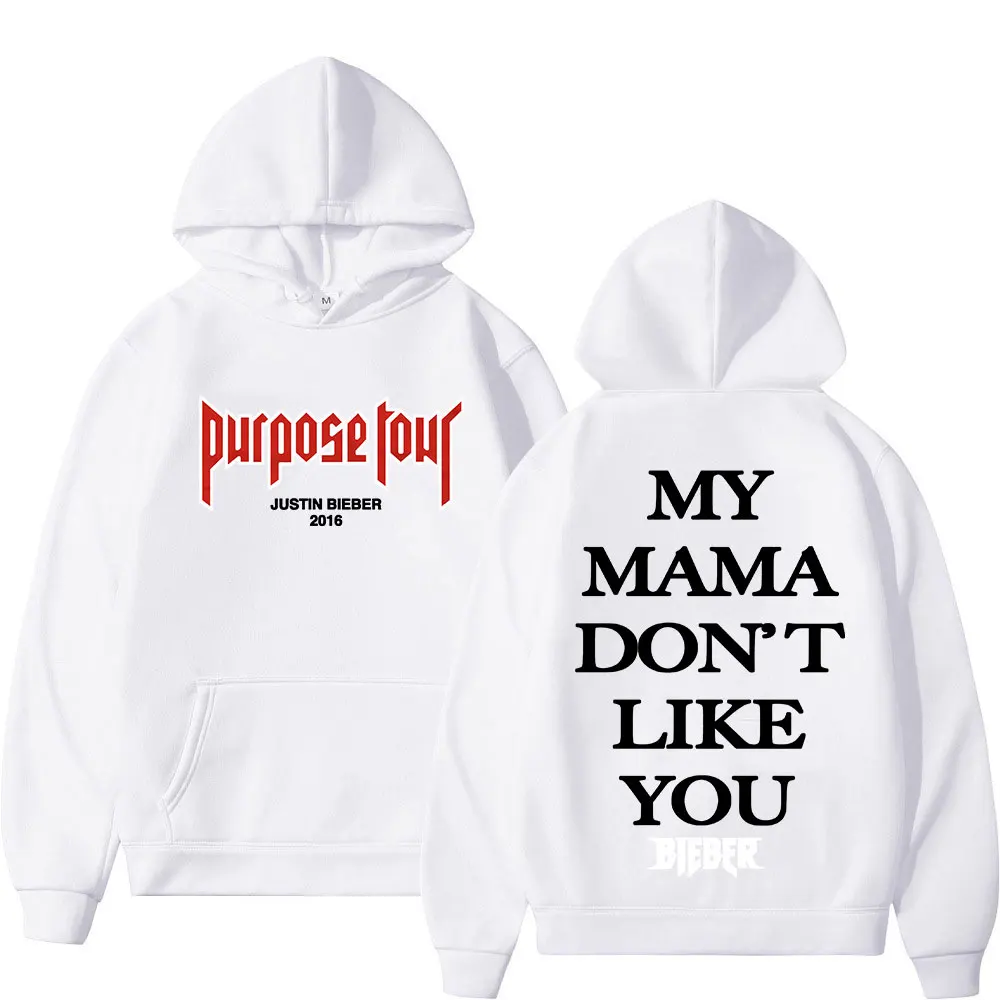 جاستن بيبر الغرض جولة هوديس ماي ماما لا تحبك البلوز الرجال النساء أزياء طويلة الأكمام البلوز الطباعة الشارع الشهير #2