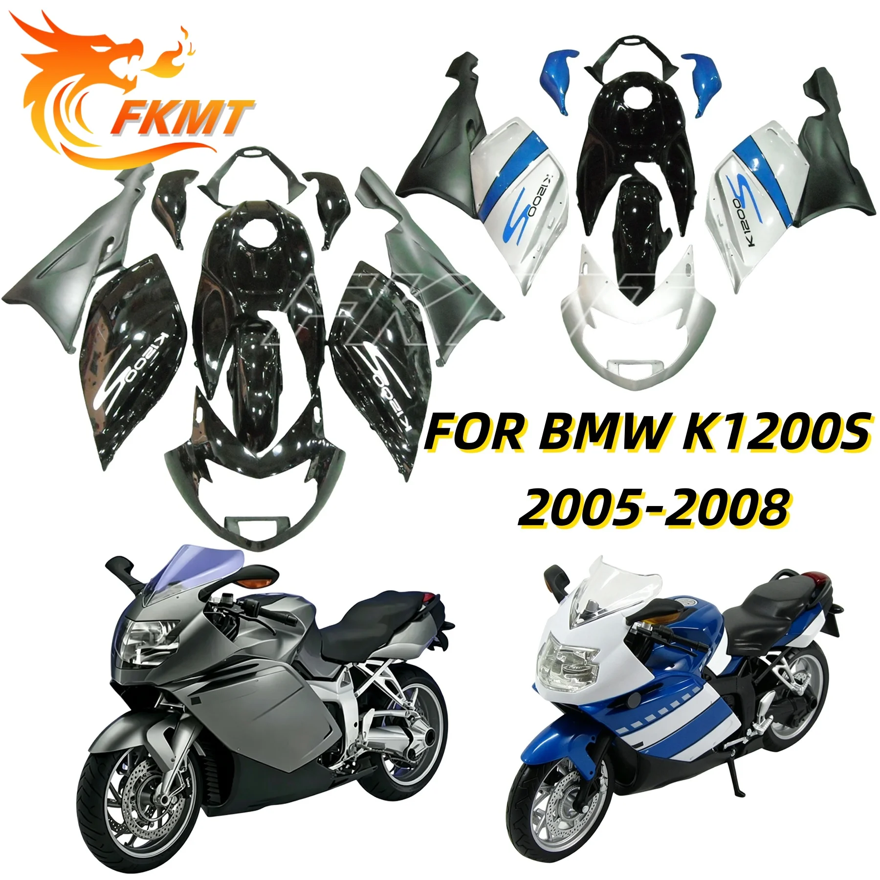 For BMW K1200S 2005 2006 2007 2008 Fairings K 1200S 05 06 07 08 Refitting Motorcycle Customized Fairing Ki