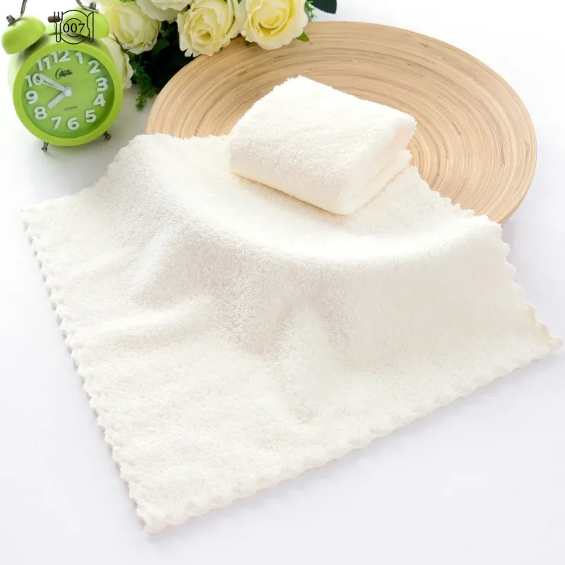 Coral Velvet Face Towel Microfiber Absorbent High-density Square Hand Towel Cleaning Wipes Quick Dry Clean Handkerchief Supplies