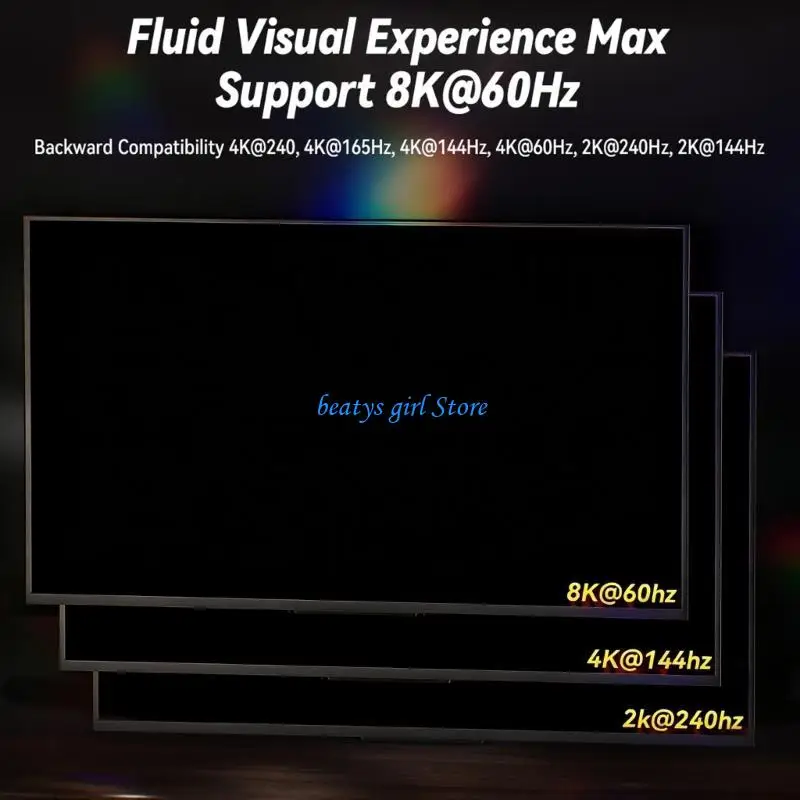 

C7AB USB C To DP Converter Support 8K 60Hz for 3/4 to DisplayPort Adapter