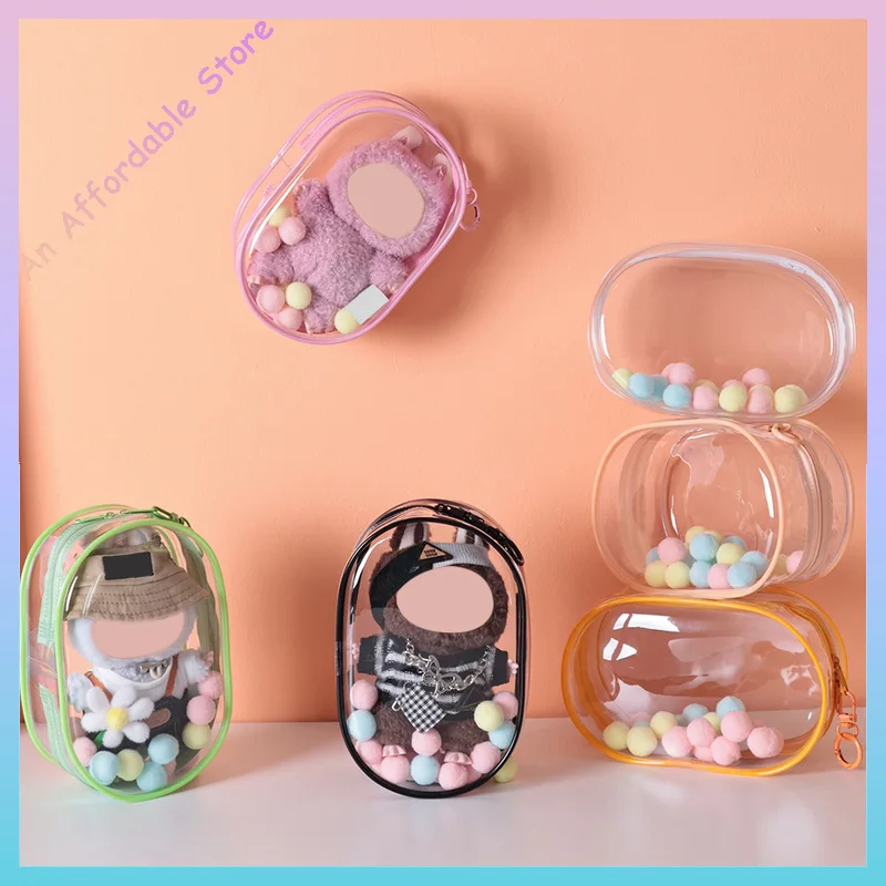 

Только виниловый защитный чехол для куклы, ПВХ, высокая прозрачность, аниме, периферийные хлопковые куклы, многоцветная прогулочная сумка, которую можно повесить