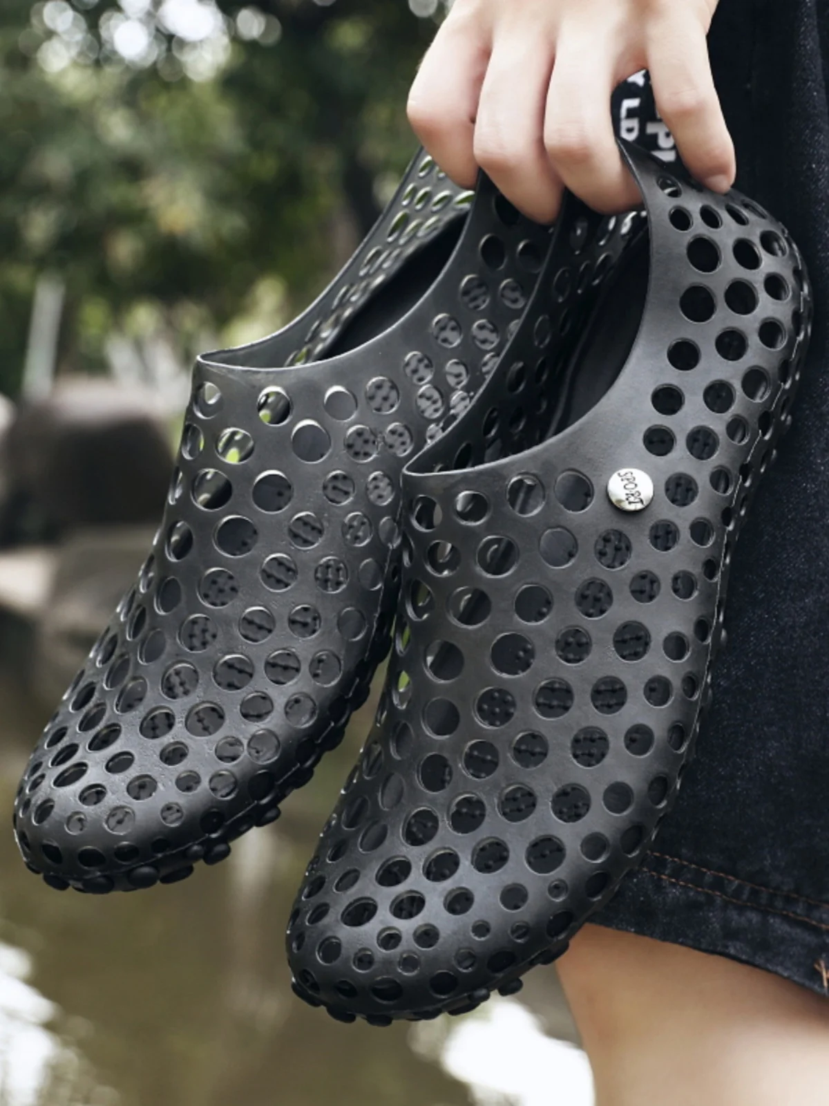 

Мужские летние пляжные сандалии Qui Dry Hole oes Soft Bot, противоскользящие уличные водонепроницаемые ноги для скалолазания.