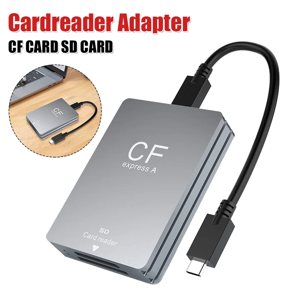 

2-in-1 CFexpress Type A &SD Card Reader Memory Card Reader Support for Android/Windows/ OS Portable CF Express Reader for SLR