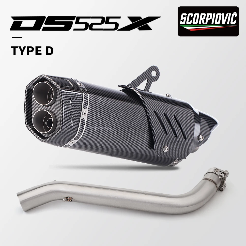 

Motorcycle Exhaust Pipe Slip On For VOGE DS525X DS 525X 2023 2024 Middle Link Pipe Connecting 51mm Muffler