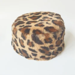 Chapéu de turbante com estampa de leopardo masculino, Turco, Islâmico, Kippah, Hijab, Judeu, Colthing, Quente, Cabelo de coelho, Invernal