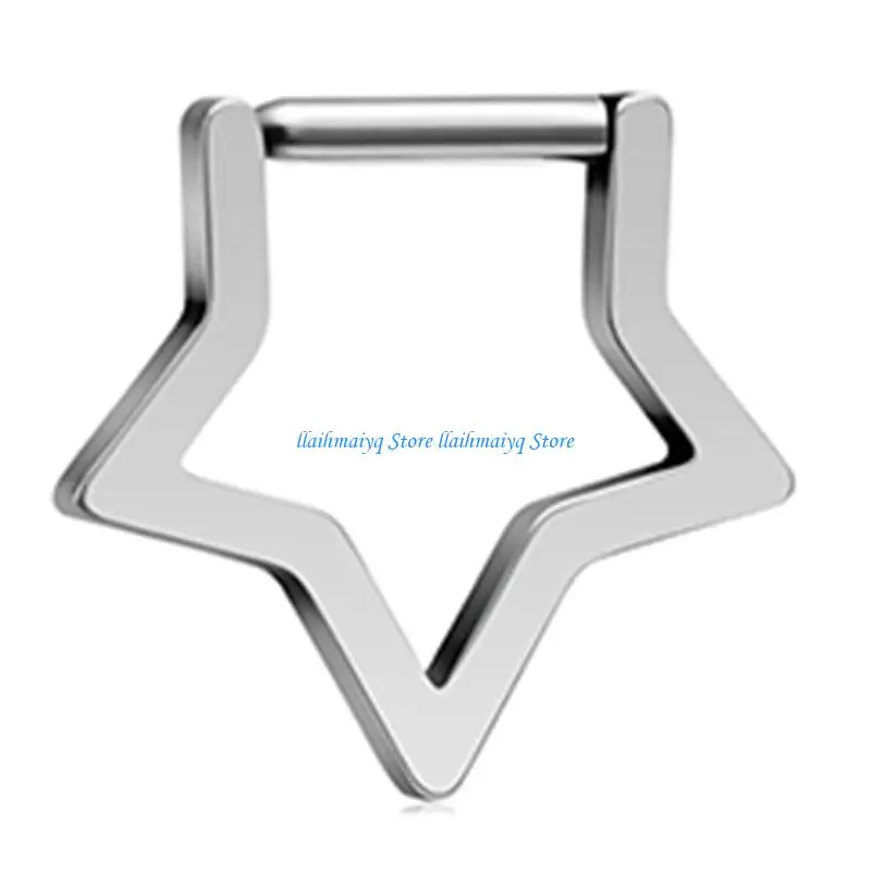 

573B Modern Stars Nose Studs Ornament Trendy Gold or Silver Zirconia Stars Nose Rings For Versatile Combinations
