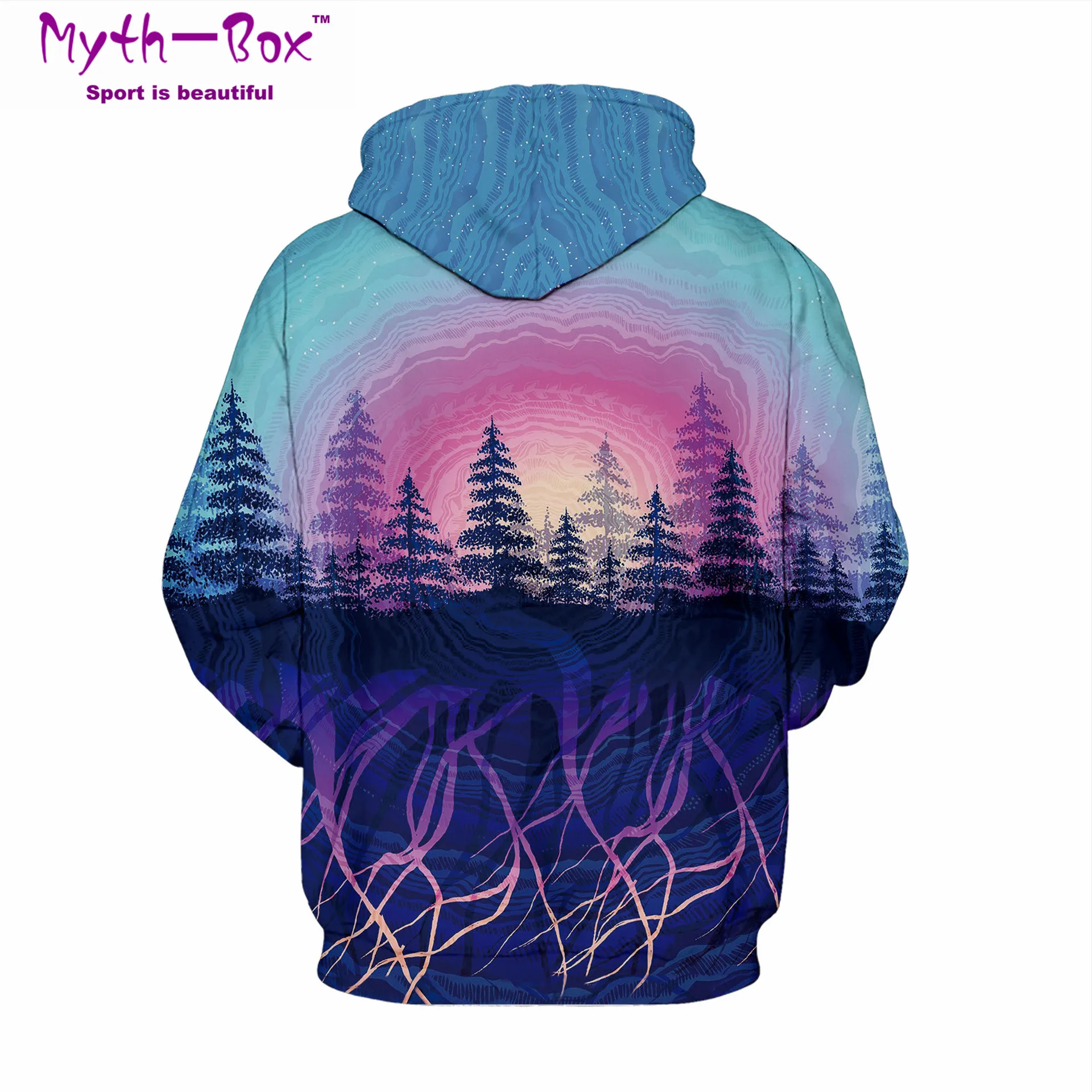 Women/Men Hoodie Sweatshirt Autumn Winter Sport Hoodies Women Forest Printed Hip Hop Sportwear Hooded Sweater Loose Gym Pullover