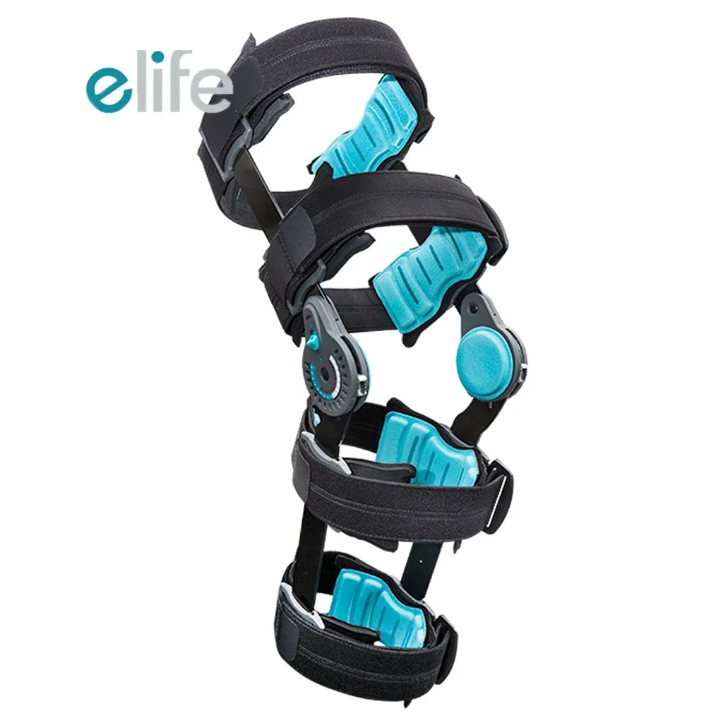 

E-Life E-KN099B adjustable orthopedic fracture post op knee stabilizer brace ROM hinged knee support for ligament