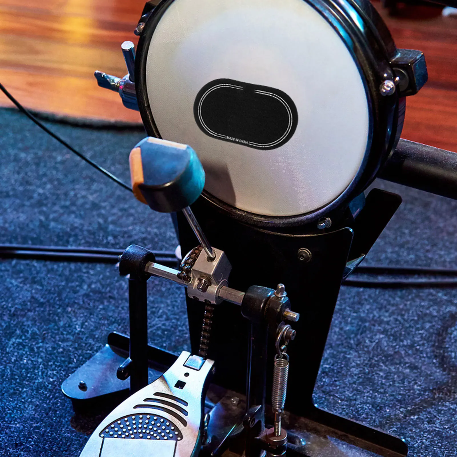 

2Pcs Drum Head Protective Sticker Pad Durable Safe Simple Easy Install Carry Store High Performance Drum Head Sticker