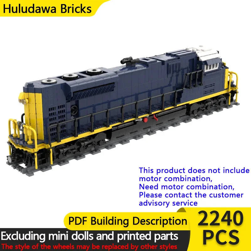 

City Car Model MOC Building Bricks SD70ACe Diesel Locomotive Modular Technology Assemble Children Toys Suit Gifts Holiday