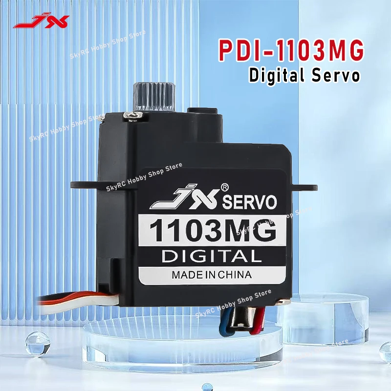 JX Servo PDI-1103MG 3,8g Mikro-Metallgetriebe Digitaler Kernloser Servo 1,35KG Drehmoment für RC-Auto, Hubschrauber, Roboter, Flugzeug, Drohne DIY