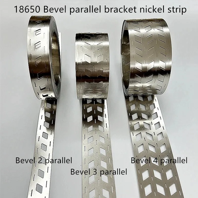 1Meter 18650 Bevel Parallel Nickel Sheet Center Distance 19.5mm  Dislocation Bracket Spot Welding Lithium Batterys Nickel Plated