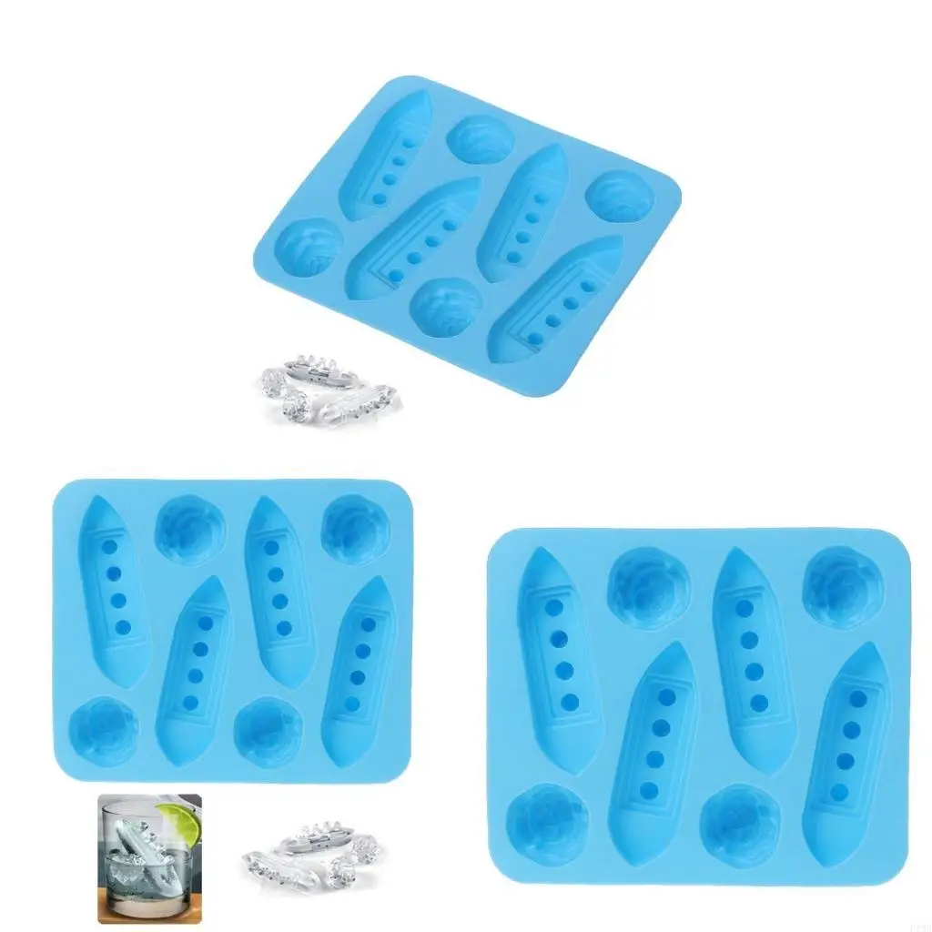 F19B Silicone Trays Mould Carving Mold Maker Titanic Shaped For Party Drinks
