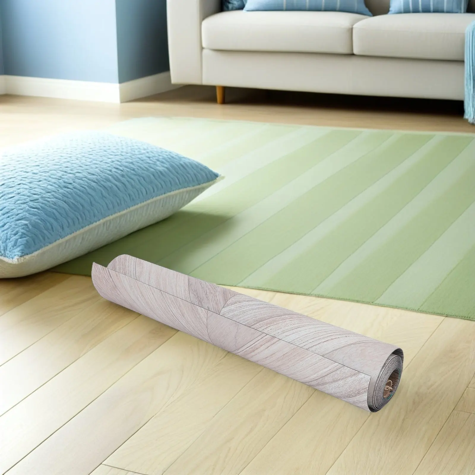 

Peel and Stick Flooring Roll Self-Adhesive Vinyl Floor Tiles Wood Look for DIY Installation Home Office Public Spaces