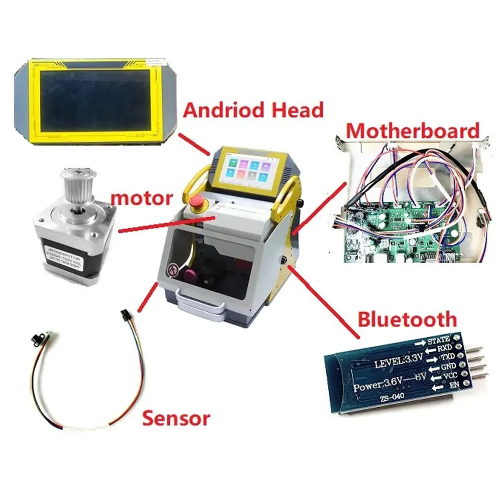 Zestaw naprawczy do silnika czujnika SEC E9 X Y Wymiana tabletu płyty głównej SEC-E9 Automatyczna maszyna do cięcia kluczy
