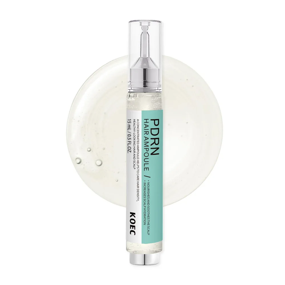 15g KOEC PDRN Hair Care Essence Reedle Shot Hair Ampoule Scalp Repair Anti Hair Loss Nourishing Soothing Hair Growth Treatment