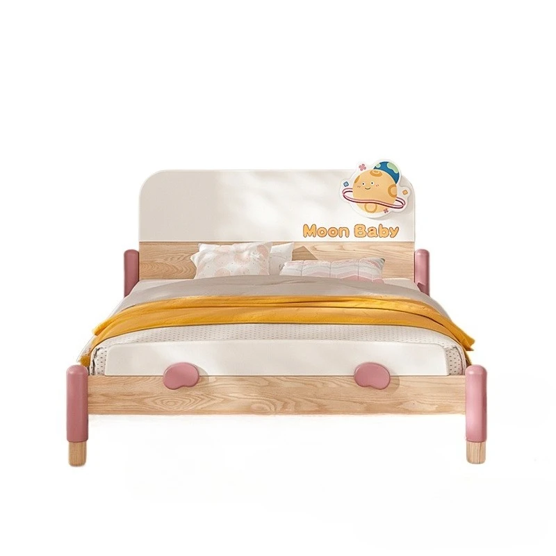 

Ash wood children's full solid wood 1.5 meters children's bed single bed
