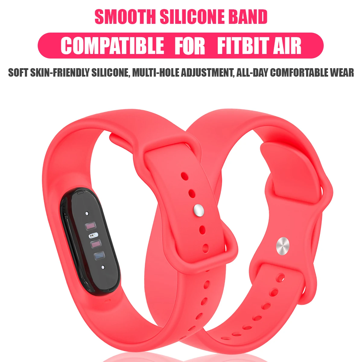 Atmungsaktives Armband für Google Fitbit Air Smartwatch Zubehör Sport Silikon Schlaufe Ersatzarmband Correa Fitbit Air Band – Detail 2