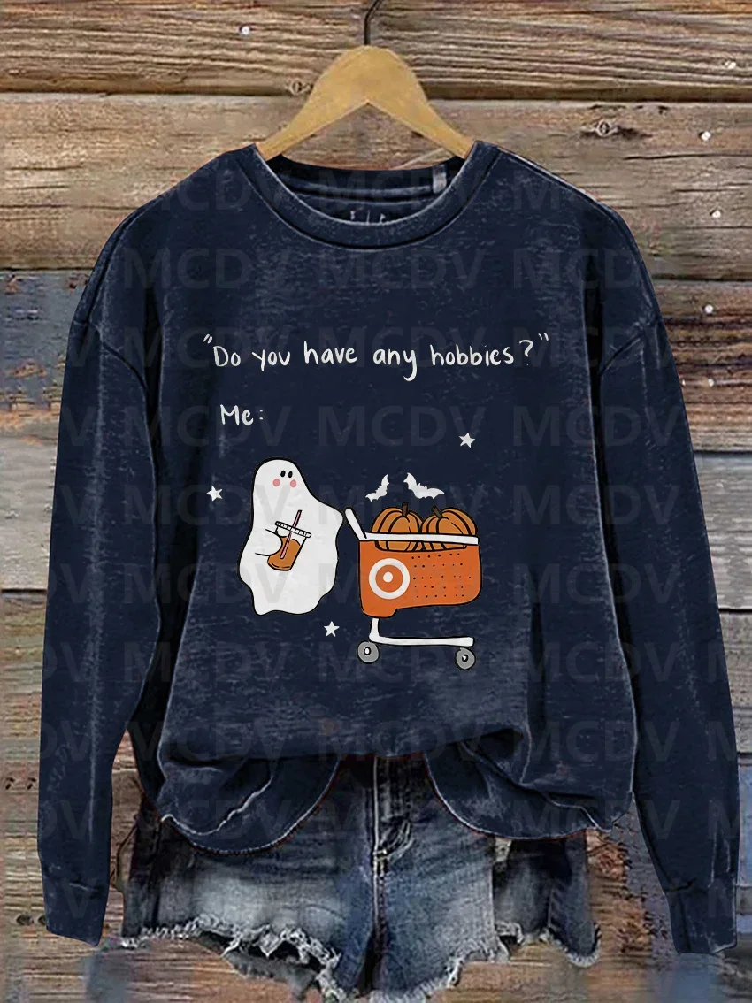 

do You Have Any Hobbies Me Halloween Casual Print Sweatshirt 3D Printed Women Casual Pullover