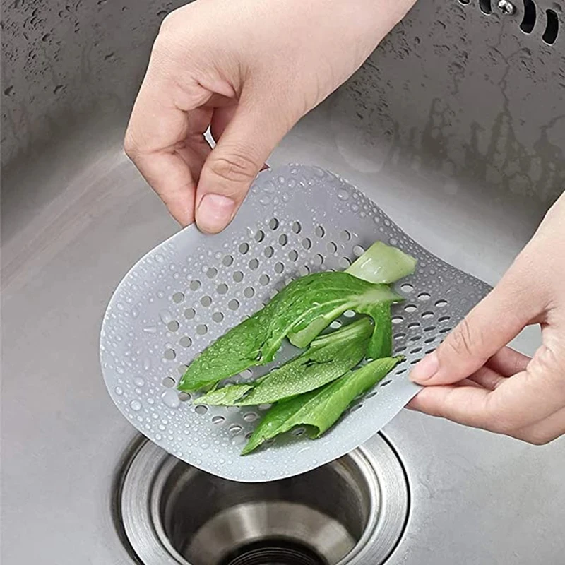 WIKHOSTAR Silicone Kitchen Sink Anti-blocking Drain Strainer Bathtub Shower Strainer Sewer Outfall Filter Hair Catcher Plug