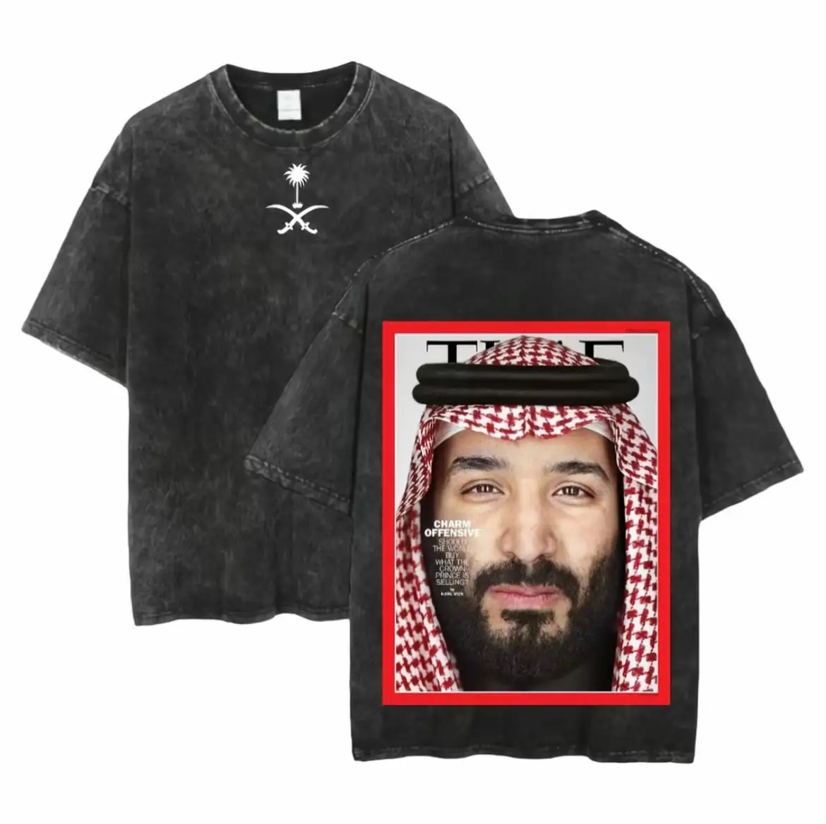 Saudi National Day T-shirt 100% Cotton Clothing Short Sleeve Tops Eid Al-Fitr Tshirt Washed T Shirts Summer Tees Casual Top Tees