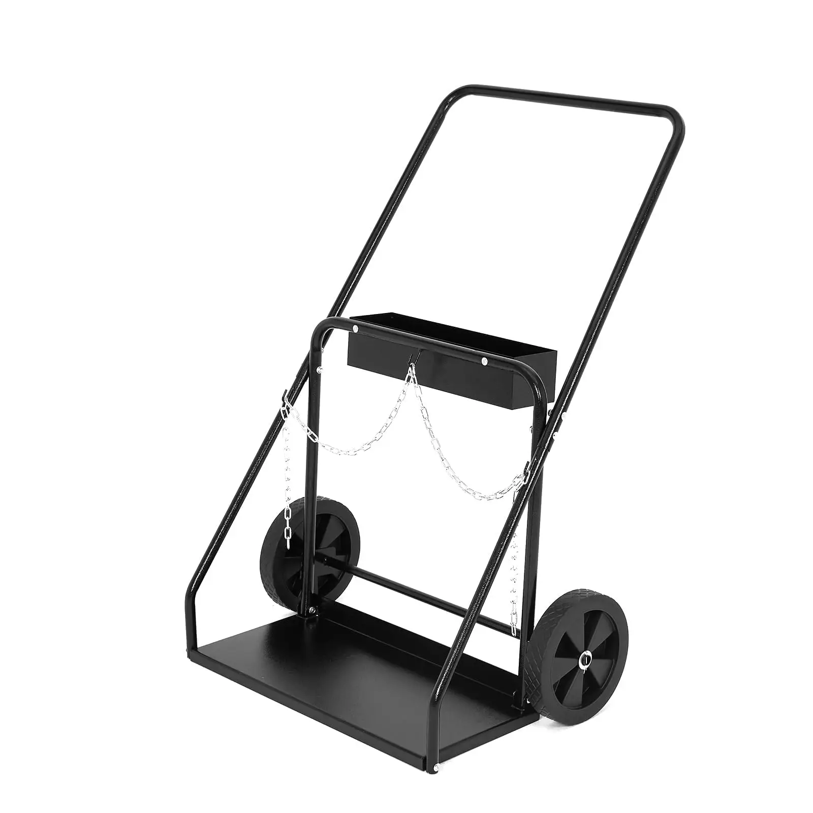 Heavy Duty Welding Cart, Carbon Steel Rolling Welder Cart, 220 Lbs Capacity with Handle, Swivel Wheels