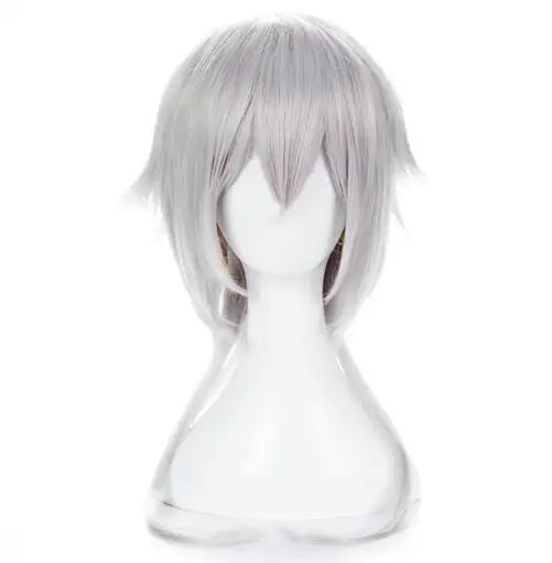 Perruque de Cosplay Anime Bungo Stray Dogs YEARS, Ginger Awa entrepiercing, White Heat Degree Hair, Costume Wig