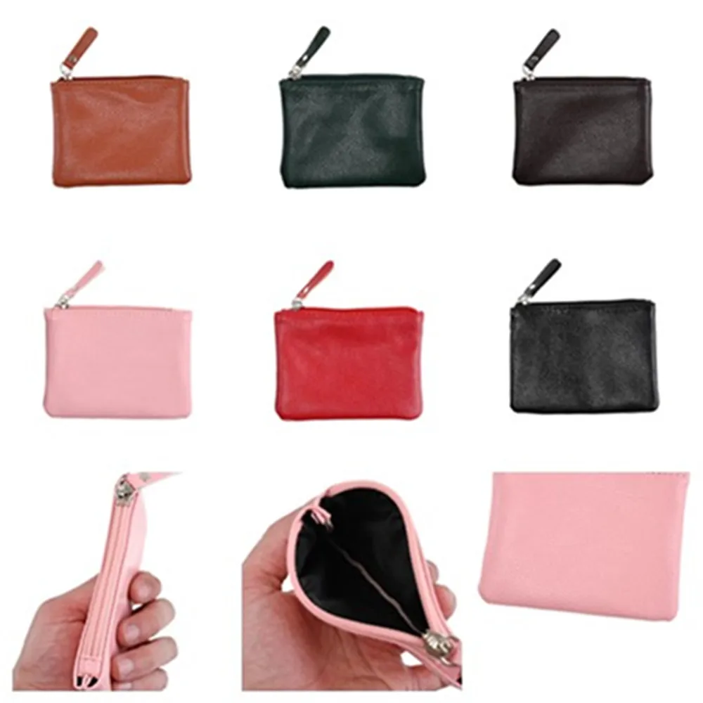 New Fashion Women Pu Leather Mini Wallet Card Key Holder Zipper Coin Purse Wallet Children Storage Pocket Bags Pouch