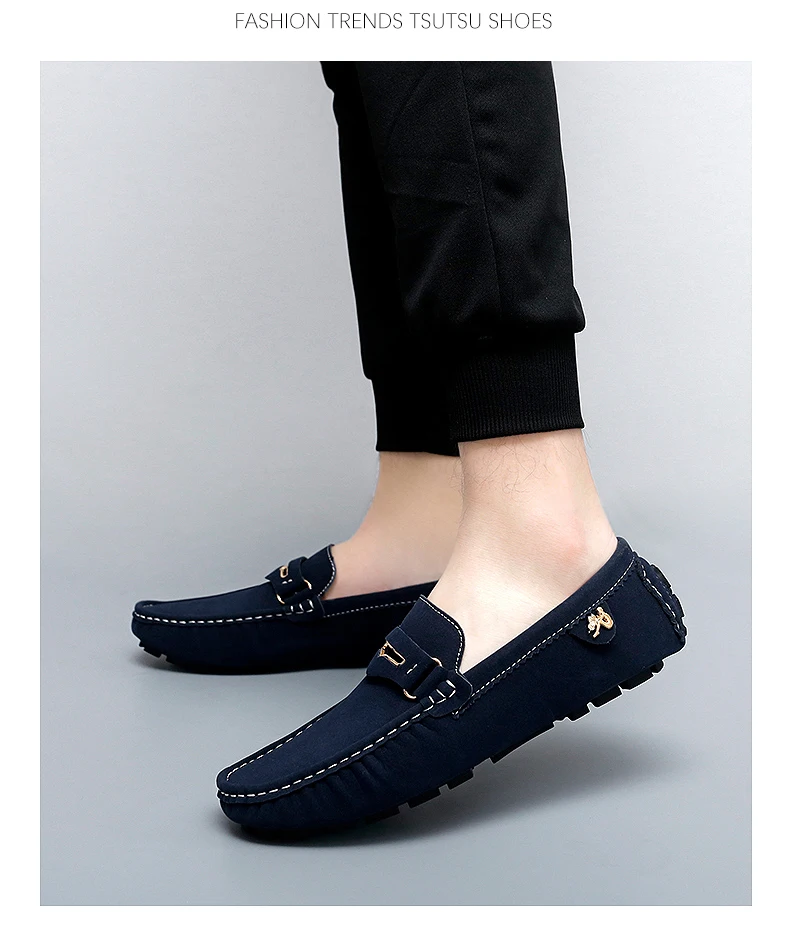 48 Extra-Large Size Matte Couple's Style Halloween Gift 2025 Autumn New Loafers British Style Slip-On Men's Driving Shoes Lightweight Non-Slip Casual Leather Shoes