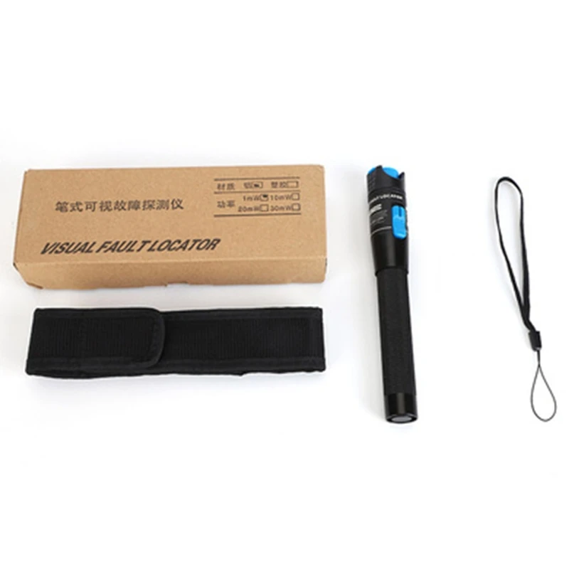 Optical Fiber Fault Detection Pen 5KM Visual Fault Locator 1Hz 1mW 17.5x2.6cm